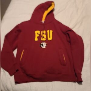 FSU Maroon Hooded Sweatshirt with Gold Lining